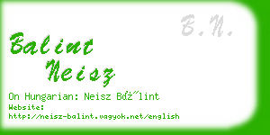 balint neisz business card